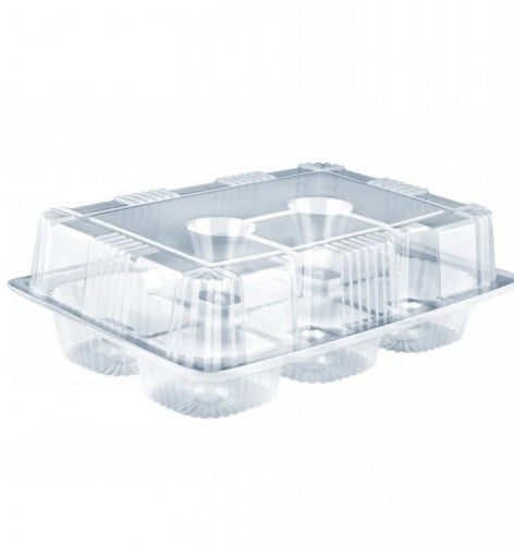 علب كب كيك بلاستيك