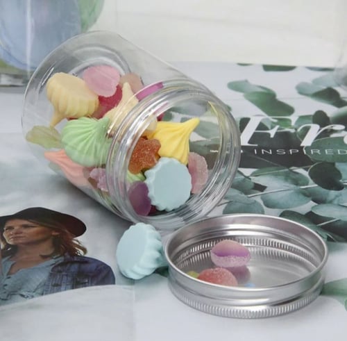 مرطمان بلاستيك بغطاء معدني 460 مل