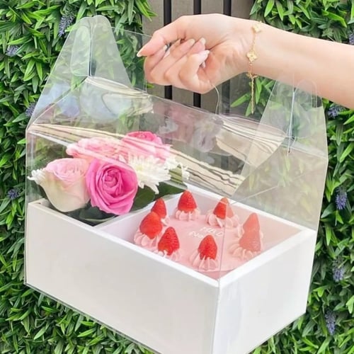 علب للكيك الكوري شفاف