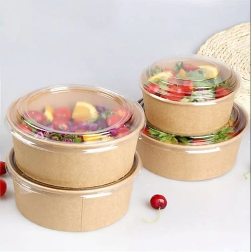 زبدية ورق بغطاء شفاف 32 انز