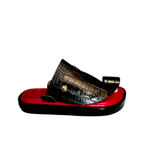 حذاء شرقي_ صناعة وطنية لماع اسود