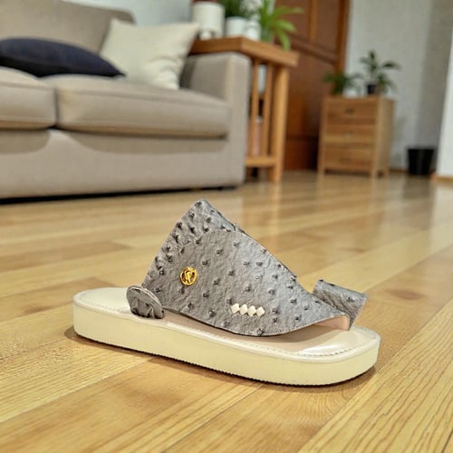 حذاء شرقي _نعام رصاصي مرتفع