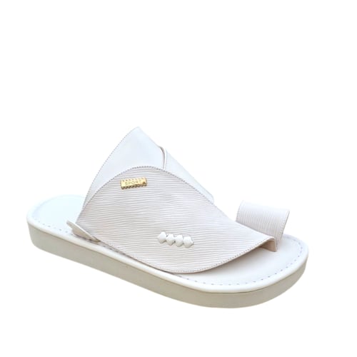 حذاء شرقي -زبيرى ابيض نقش -صناعة وطنية