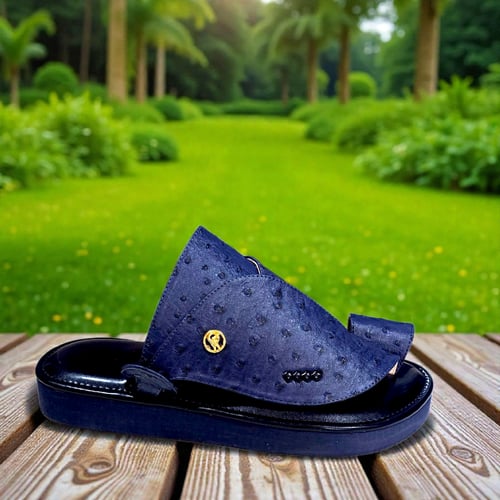 حذاء شرقي _نعام كحلي مرتفع