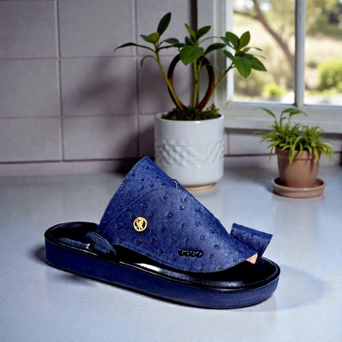 حذاء شرقي _نعام كحلي مرتفع