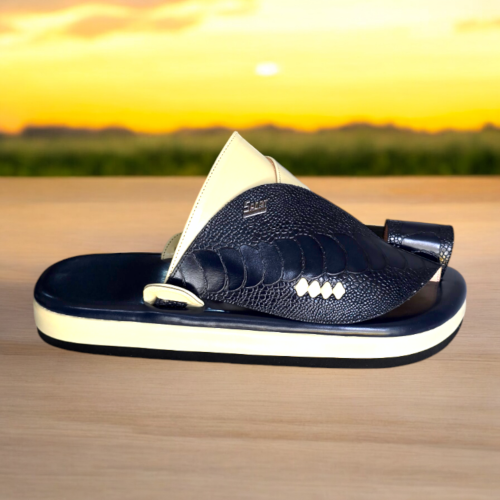 حذاء شرقي -ساق نعام كحلي