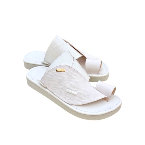 حذاء شرقي -زبيرى ابيض نقش -صناعة وطنية