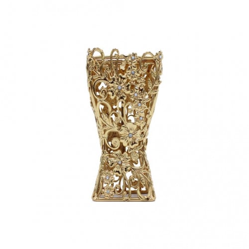 مبخرة ذهبي كرستال مربع