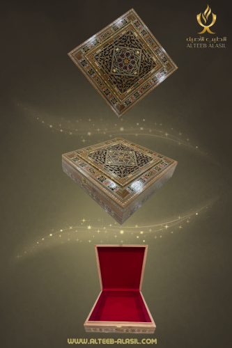 صندوق خشبي صناعة يدوية سورية الحجم الكبير