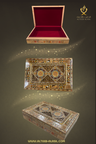 صندوق خشبي صناعة سورية مستطيل كبير