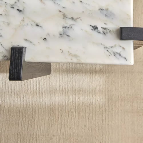 طاولة كنب جانبية بسطح رخام