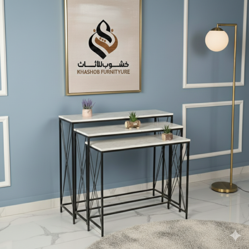 طقم مدخل خشب ثلاث قطع