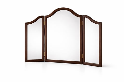 مراية تسريحة الهبة الخشبية