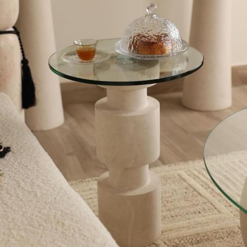 طاوله خدمه رخام ترافنتينيو