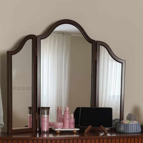 مراية تسريحة الهبة الخشبية