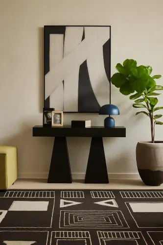 مدخل سنديان مودرن بلون الاسود