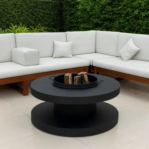 منقل شوي دائري حديد أسود