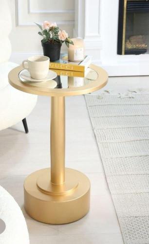 طاوله خدمه خشب سطح زجاج مرايه