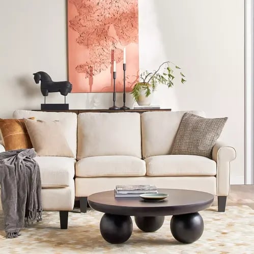 طاولة قهوة بسطح خشبي - برين