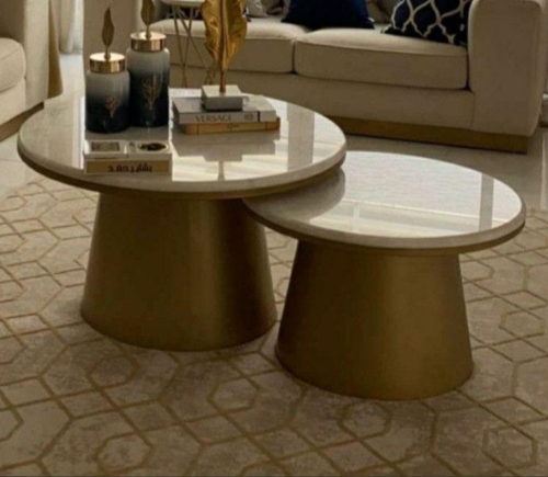 طاولة قهوة سطح بديل الرخام