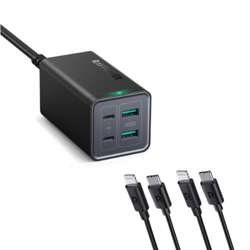 منصة شحن بالاضافة الى وصلتين شاحن راف بور