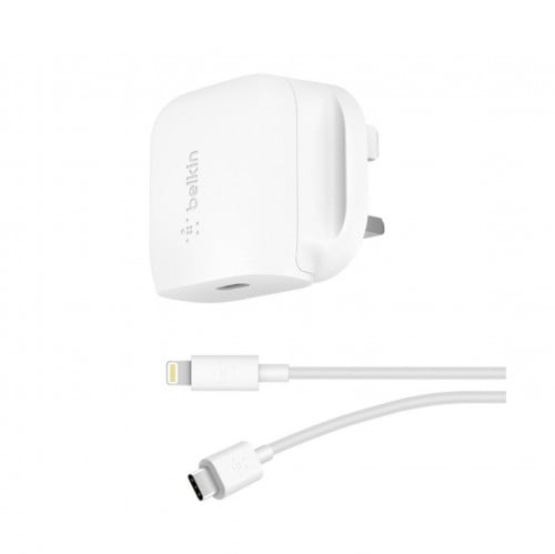 فيش شاحن بيلكن 20 واط + وصله لايتنق