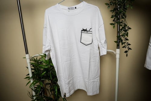 تيشيرت اوفر سايز يطبعة ابيض