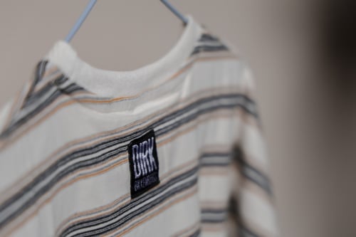 تيشيرت مقلم اوفر سايز اسود