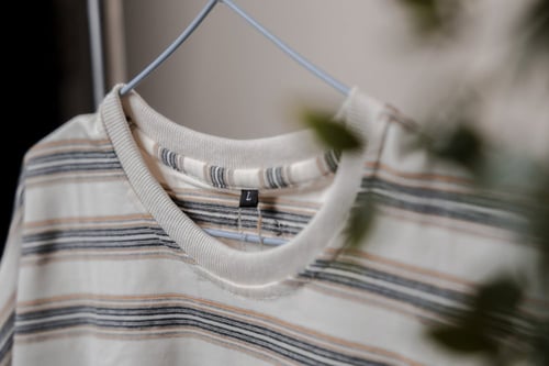 تيشيرت مقلم اوفر سايز اسود