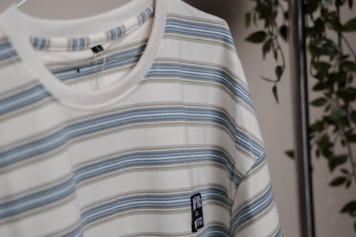 تيشيرت مقلم اوفر سايز ازرق