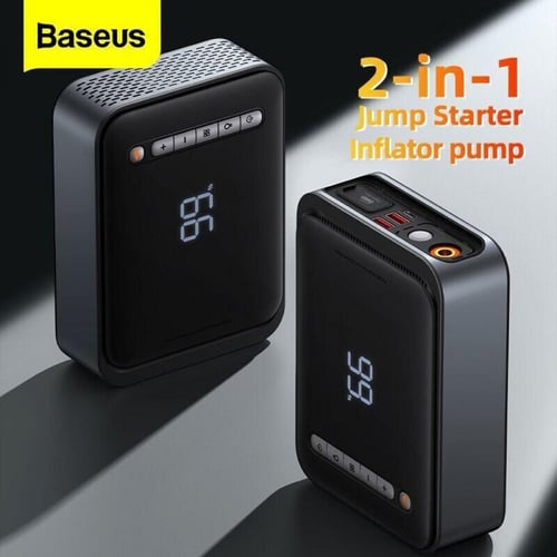 بيسوس اشتراك سيارة و منفاخ كفرات و باور بانك 2 في...