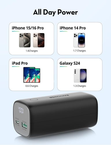 راف باور بطارية بسعة 10000 ملي امبير بقوة 30 واط ب...