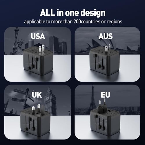 جودا فيش سفر متعدد المداخل 20 واط بمنفذين يو اس بي...