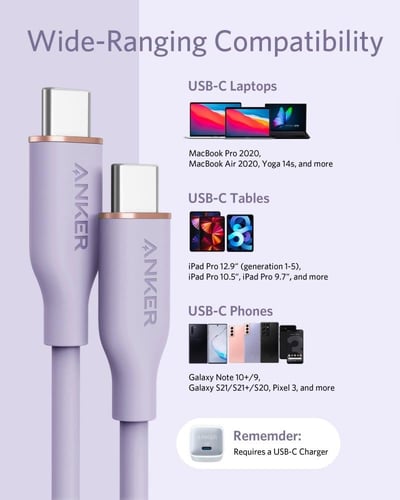 انكر سلك باور لاين فلو تايب سي الى تايب سي 1.8 م -...