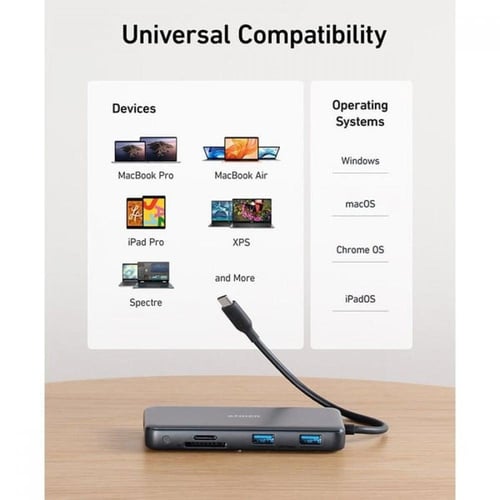 انكر ‎وصلة متعددة المنافذ ‎ 8في 1 منفذين USB-A ومن...
