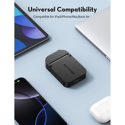 راف باور شاحن جداري نحيف بقوة 35 واط منفذ تايب سي...