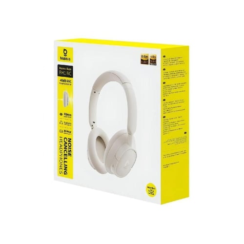 بيسوس سماعة رأس لاسلكية بتقنية عزل للضوضاء - اسود