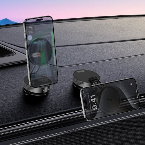 دريب ستاند جوال شفط مغناطيسي قابل للطي - اسود