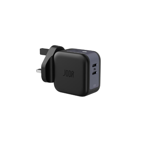 جودا شاحن جداري بقوة 50 واط بمنفذين تايب سي - اسود