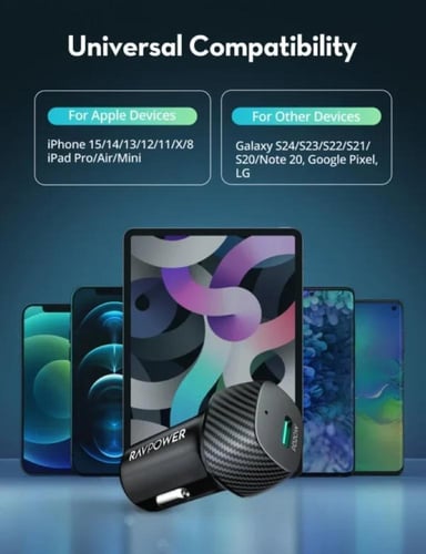 بكج راف باور كيبل وفيش سيارة وفيش جداري 20 واط