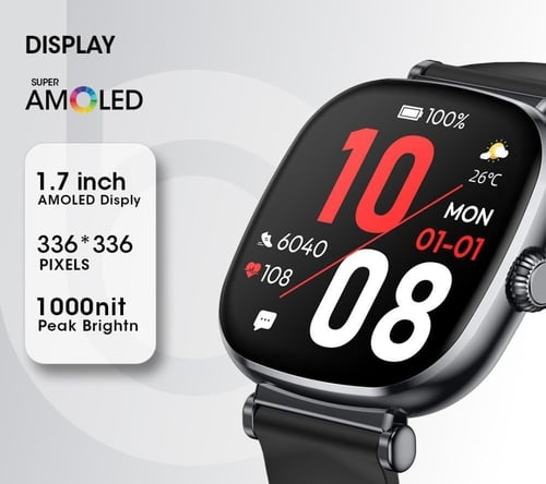 ليبرو ساعة ذكية LIB02 بشاشة Super AMOLED ‎1.7‎ بوص...