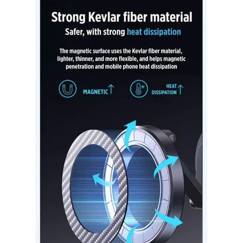 انكر حامل مغناطيسي للسيارة ماج سيف 360 درجة - اسود