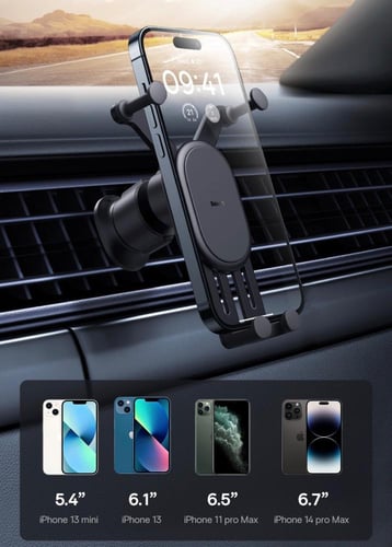 بيسوس ستاند جوال على المكيف - اسود