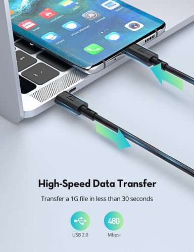 راف باور بكج 3 اسلاك تايب سي الى تايب سي 0.6 م + 1...