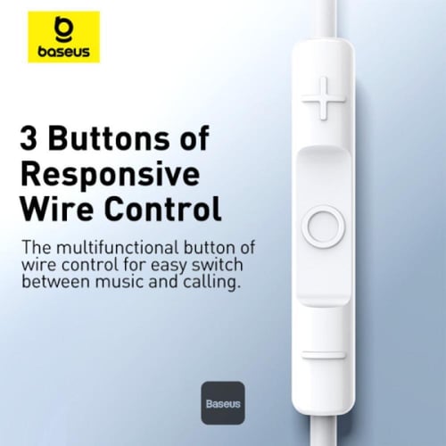 بيسوس سماعة اذن سلكية إنكوك تايب سي - ابيض