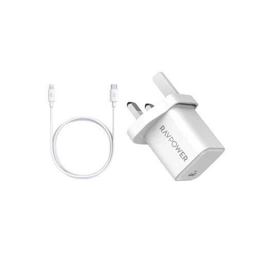 راف باور بكج شاحن جداري بقوة 20 واط مع كيبل تايب س...