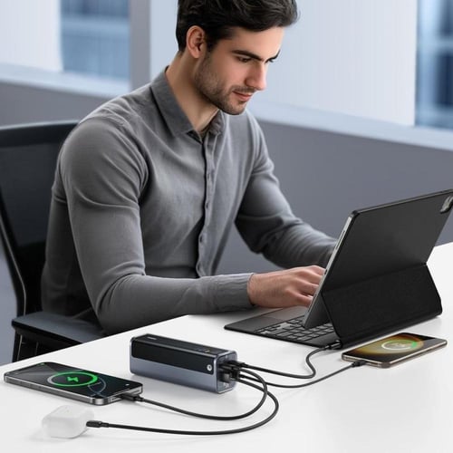 بيسوس بطارية متنقلة EnerGeek GP12 سعة 20800 مع شاش...