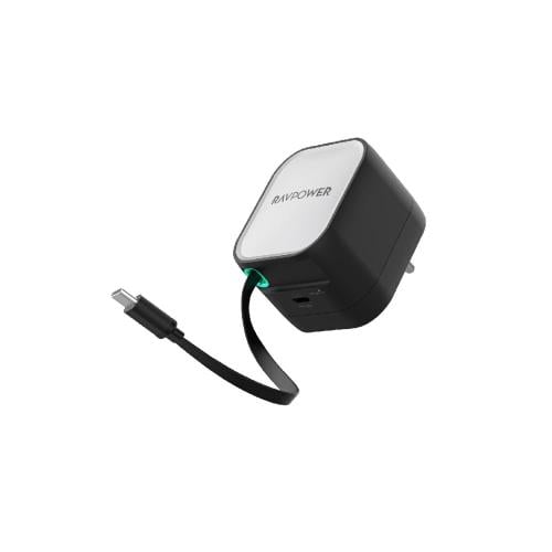 راف باور شاحن جداري قابل للطي بقوة 45 واط مع كيبل...