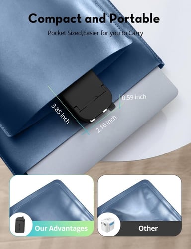 راف باور شاحن جداري نحيف بقوة 35 واط منفذ تايب سي...