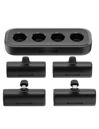 راف باور منصة 4 بطاريات بسعة 5000 ملي امبير بقوة 2...